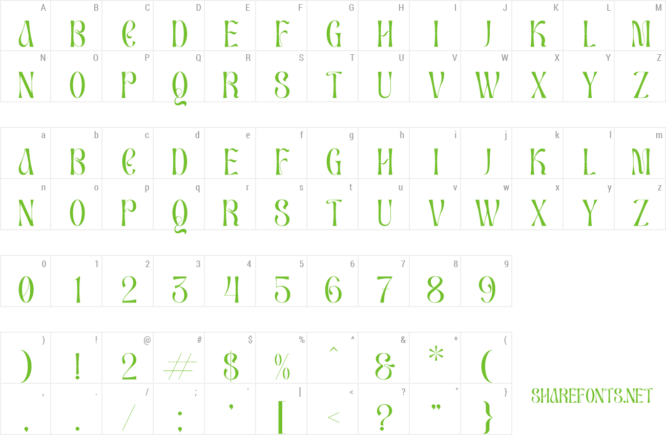 Font Tupac Magrath preview